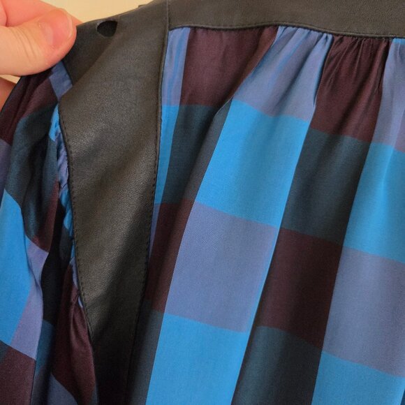 Vintage Blouse Leather colar and Wrist TOTALY 80'' . - Picture 8 of 13